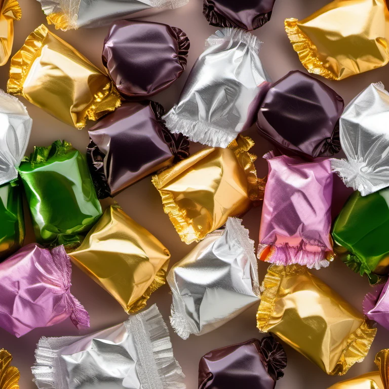 Locally generated assortment of unbranded wrapped classic candy